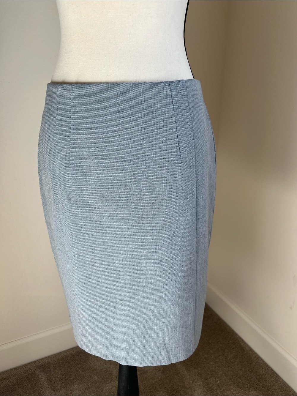 Express Light Blue Tailored Pencil Skirt Size 6 Business Casual